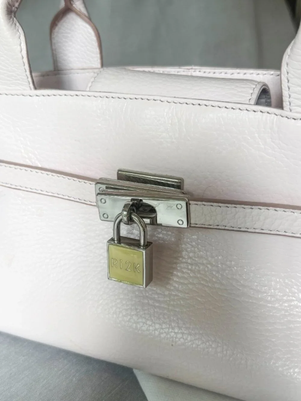Ri2k London Small East West Blush Padlock Bag Y2K